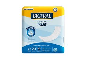 Absorvente Geriátrico Bigfral Plus Tamanho Único Com 20 Unidades