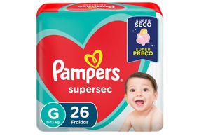 Fraldas Pampers Supersec G 26 Unidades