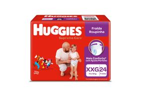 Fralda Huggies Supreme Care Mega Roupinha Tamanho  Xxg Com 24 Unidades