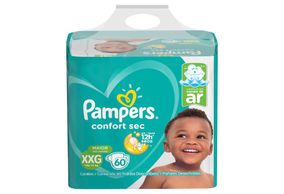 Fralda Pampers Confort Sec Giga Tamanho Xxg Com 60 Unidades