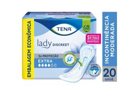 Absorvente Para Incontinência Urinária Tena Lady Discreet Extra 20 Unidades