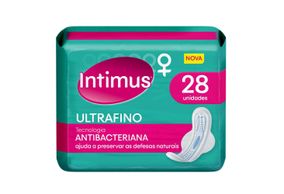 Absorvente Intimus Antibacteriano Ultra Fino Com Abas Com 28 Unidades