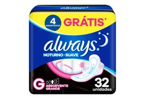 Absorvente Noturno Always Noites Tranquilas Suave Com Abas 32 Unidades