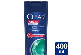 Shampoo Anticaspa Clear Men Limpeza Diária 2 Em 1 400 Ml