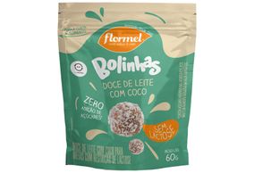 Bolinhas Flormel Doce De Leite Com Coco Zero Açucar Sem Lactose 60g