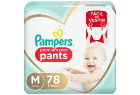 Fralda Pampers Pants Premium Care M 78 Unidades