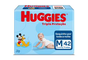 Fralda Huggies Tripla Proteção Mega Tamanho M Com 42 Unidades