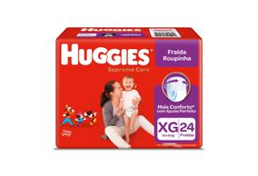 Fralda Huggies Supreme Care Mega Roupinha Tamanho  Xg Com 24 Unidades