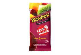 Preservativo Blowtex Tutti Frutti Leve 9 Pague 6 Unidades