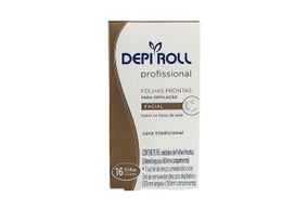 Folhas Depilatórias Depiroll Facial Com 16