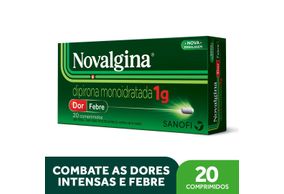 Novalgina Dipirona Sódica 1g Com 20 Comprimidos