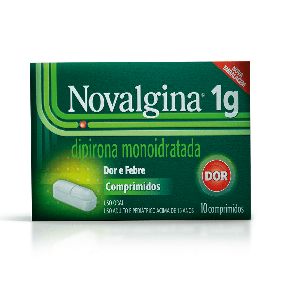 Novalgina Dipirona Sódica 1g Com 10 Comprimidos