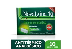 Novalgina Dipirona Sódica 1g Com 10 Comprimidos