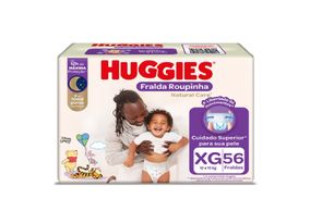 Fralda Roupinha Huggies Natural Care Hiper Tamanho Xg Com 56 Unidades