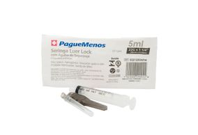 Seringa Pague Menos Com Agulha 0,7x30 5ml