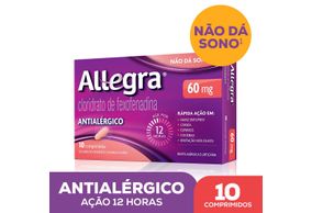 Antialérgico Allegra 60mg Com 10 Comprimidos