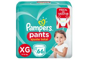 Fralda Pampers Pants Ajuste Total Xg 66 Unidades