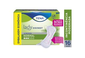 Absorvente Tena Lady Discreet Normal 16 Unidades