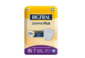 Fralda Geriátrica Bigfral Derma Plus Tamanho Xg Com 7 Unidades