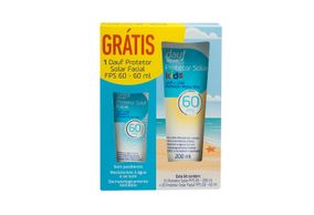 Protetor Solar Dauf Kids Fps60 200ml Gratis Protetor Solar Facial Fps60 60ml