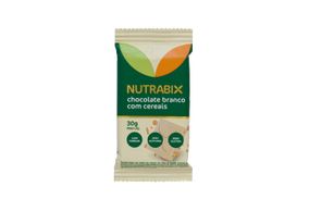 Chocolate Nutrabix Branco Zero Açucares Com Cereais 30g