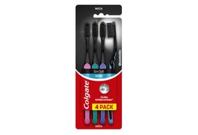 Escova Dental Colgate Slim Soft Black Com 4 Unidades