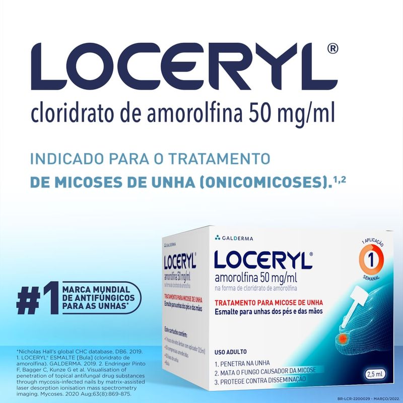 Loceryl Esmalte Para Tratamento De Micose Unha 50mg 2,5ml