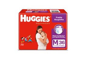 Fralda  Huggies Supreme Care Mega Roupinha Tamanho M Com 36 Unidades