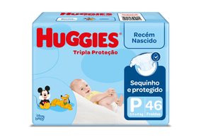 Fralda Huggies Trila Proteção Mega Tamanho P Com 46 Unidades