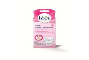 Cera Fria Facial Veet Peles Normais e Secas - 12 Folhas