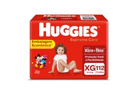 Fralda Huggies Supreme Care Giga Tamanho Xg Com 112 Unidades