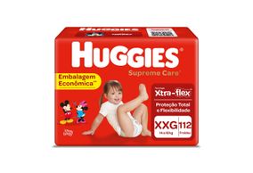 Fralda Huggies Supreme Care Giga Tamanho Xxg Com 112 Unidades