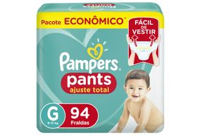 Fralda Pampers Pants Ajustt Total Max Tamanho G Com 94 Unidades