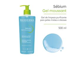 Bioderma Sébium Gel Moussant - Gel De Limpeza Antioleosidade De Alta Tolerância Pump 500ml