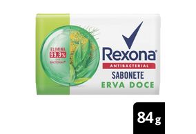 Sabonete Rexona Antibacterial Erva Doce 84g