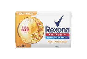 Sabonete Barra Antibacterial Multivitaminas Rexona Envoltório 84g