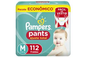 Fralda Pampers Pants Ajuste Total Tamanho M Com 112 Unidades