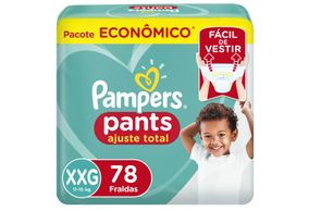 Fralda Pampers Pants Ajust Total Max Tamanho Xxg Com 78 Unidades