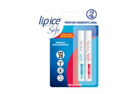 Protetor Labial Lip Ice Soft Baunilha E Cereja Fps20 Com 2 Gramas Cada