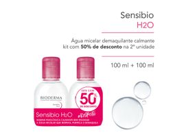 Bioderma Kit Sensibio H2O 100ml Água Micelar Dermatológica para Pele Sensível