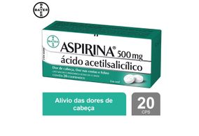 Analgésico Aspirina 500mg – caixa com 20 comprimidos