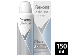 Antitranspirante Aerosol Rexona Clinical Sem perfume 150ml