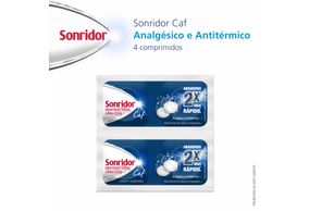 Sonridor Caf Paracetamol 500mg + Cafeína 65mg Com 4 Comprimidos Efervescente