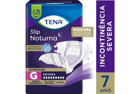 Fralda Geriátrica Tena Slip Noturna Tamanho G 7 Unidades