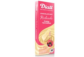 Chocolate Diatt Branco Com Frutas Vermelhas Zero Açucar 25g