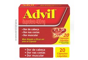 Advil Extra Alívio 400mg Analgésico para Alívio das dores caixa com 20 cápsulas líquidas