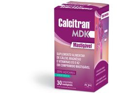 Calcitran Mdk Com 30 Comprimidos Mastigaveis.