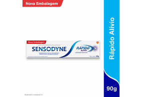 Sensodyne Rápido Alívio Creme Dental Para Dentes Sensíveis Proteção Contra Cárie 90g