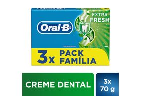 Creme Dental Oral B Extrafresh Com 3 Unidades 70g