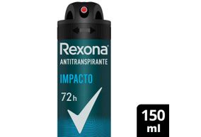 Desodorante Antitranspirante Aerosol Masculino Rexona Impacto 72 horas 150ml